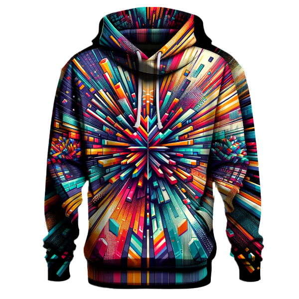 Pixel Pop Art Explosion Hoodie