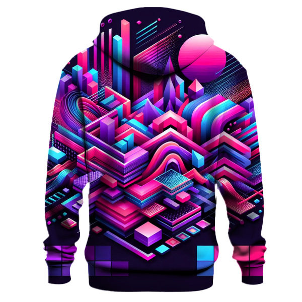 Dynamic Synthwave Patterns Hoodie