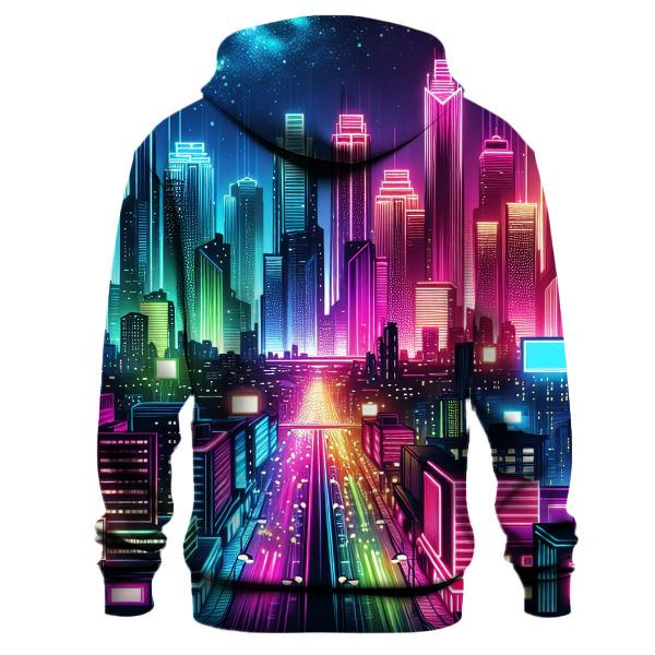 Neon Cyber City Hoodie