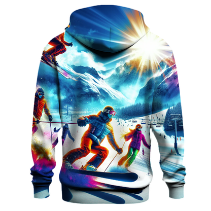 Skiing Thrills Hoodie