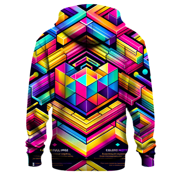 Neon Prism Design Hoodie Pullover Hoodies