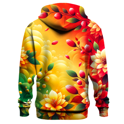 Bright Floral Gradient Hoodie