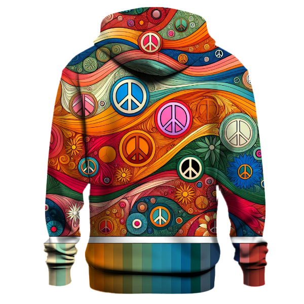 Classic Peace Sign Waves Hoodie