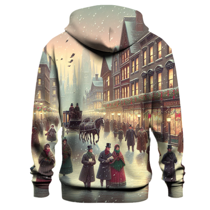 Victorian Christmas Street Scene Hoodie