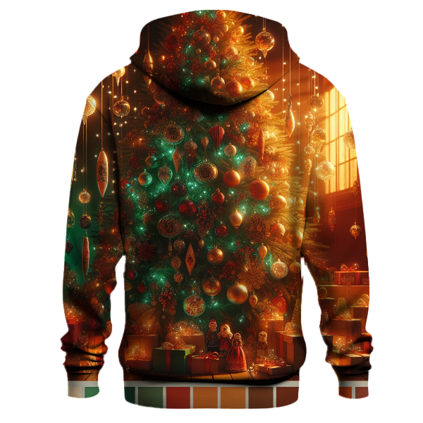 Vintage Christmas Tree with Ornaments Hoodie