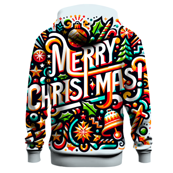 Merry Christmas Typography Hoodie