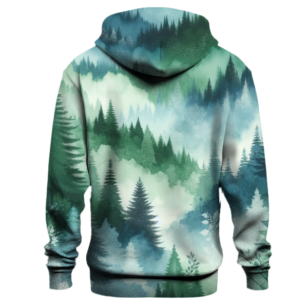 Frosted Fern Tie-dye Design Hoodie