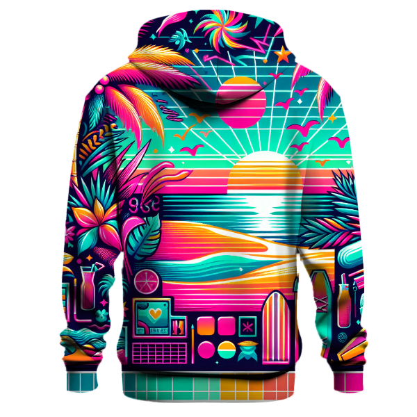 Neon Beach Vibes Hoodie