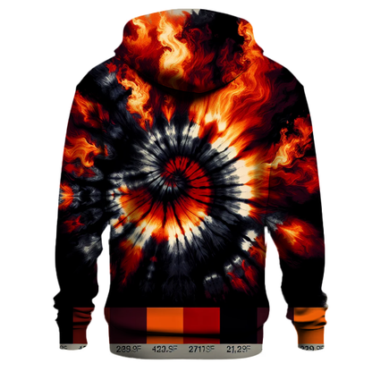 Forest Fire Tie-dye Design Hoodie