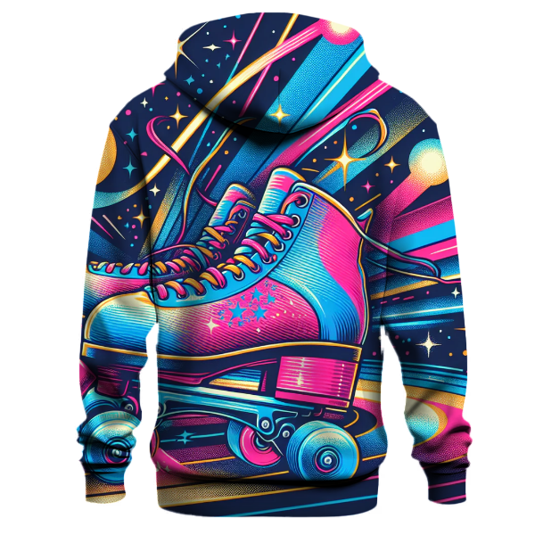 Vibrant Roller Rink Scene Hoodie