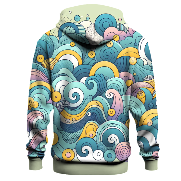 Artistic Wave Doodle Hoodie Premium Hoodies