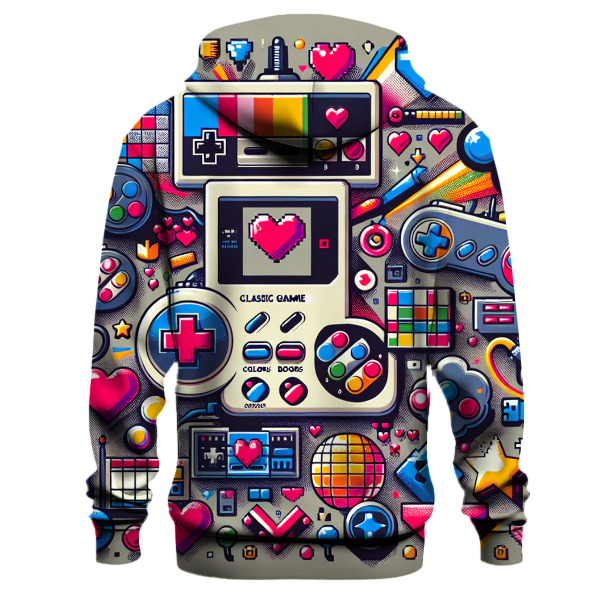 Retro Game Controller Design Hoodie