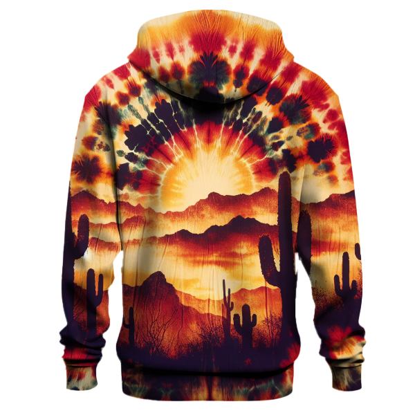 Cactus Sunset Tie-Dye Hoodie