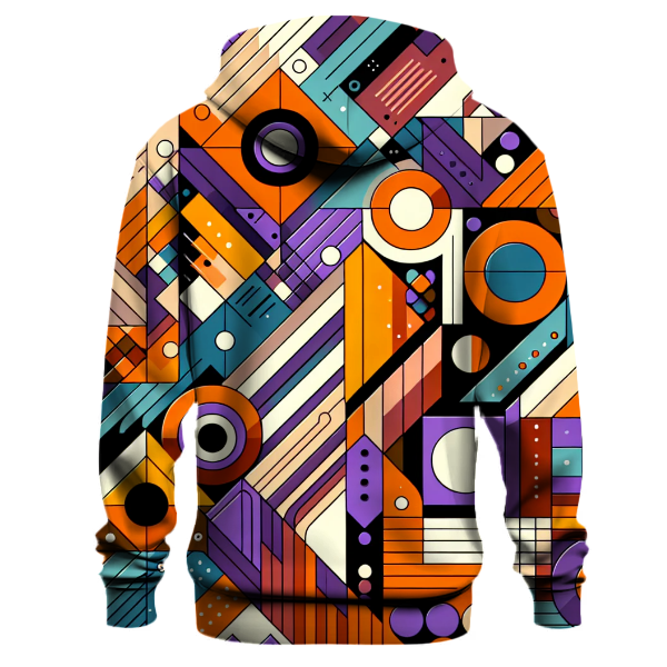 Retro Geometric Fusion Hoodie