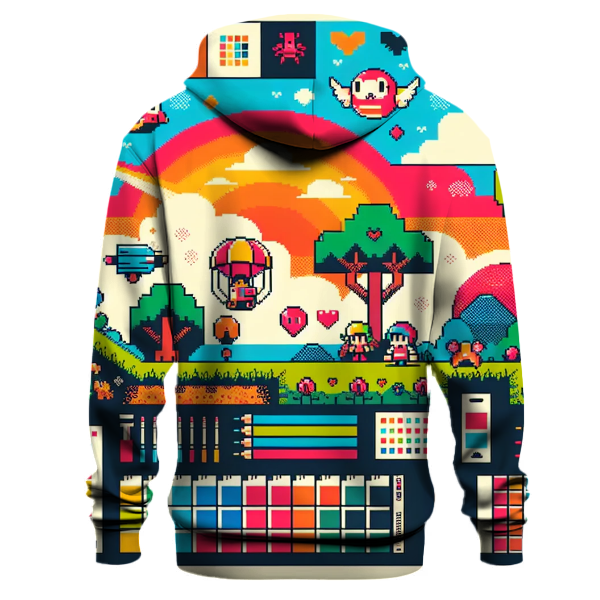 Funky Pixel Art Fiesta Hoodie