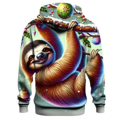 Jolly Christmas Sloth Hoodie