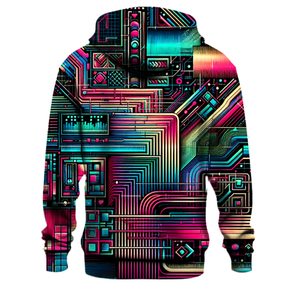 Neon Techno Design Hoodie