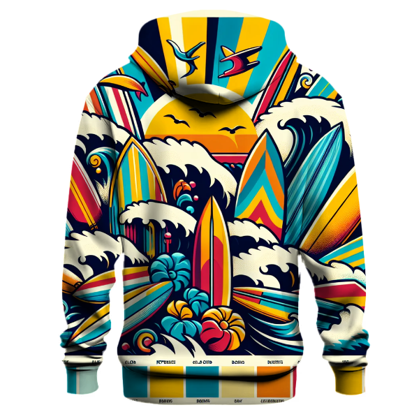 Playful 70s Surfing Hoodie