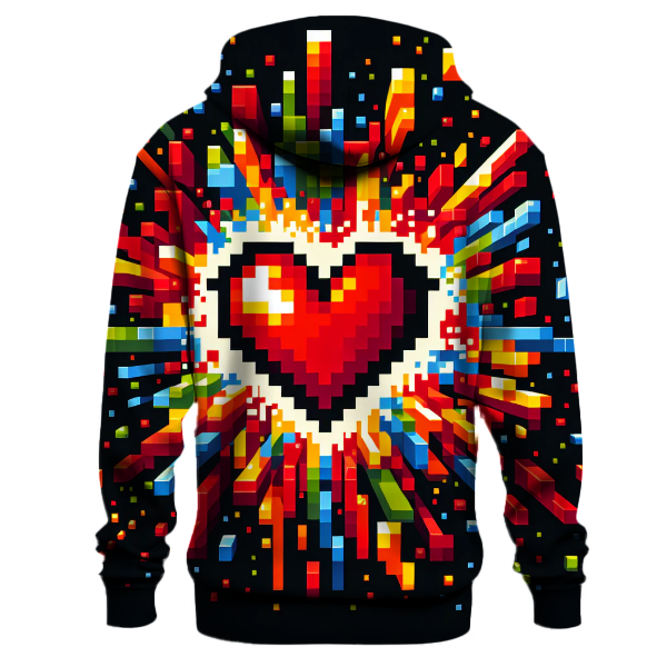 Pixel Heart Explosion Hoodie