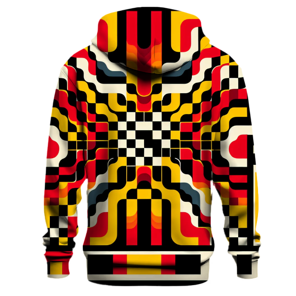 Retro Checker Pattern Hoodie