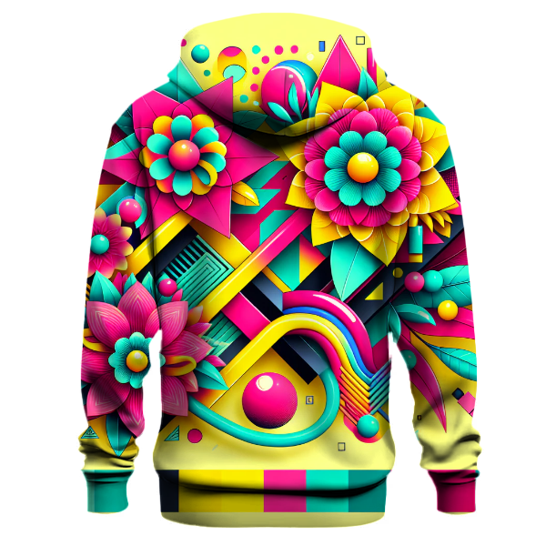 Retro Floral Blast Hoodie