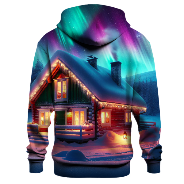 Northern Lights Winter Cabin Hoodie