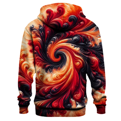 Crimson Waves Effect Hoodie