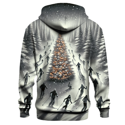 Skiing Through Christmas Trees Hoodie