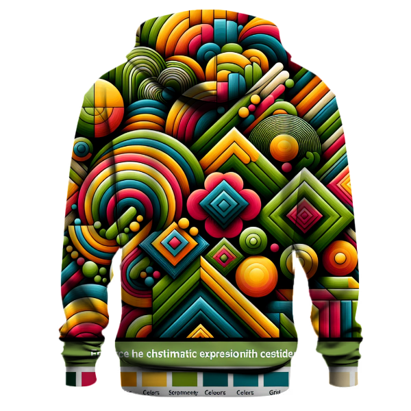 Vibrant Geometric Retro Hoodie