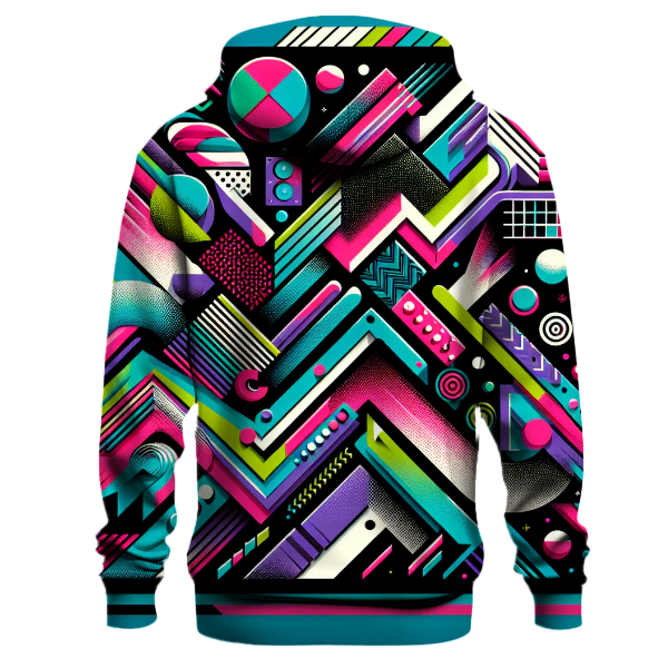 Dynamic 80s Patterns Hoodie Hoodies Fashion