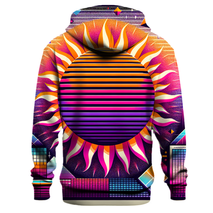 Bold Synthwave Sun Hoodie