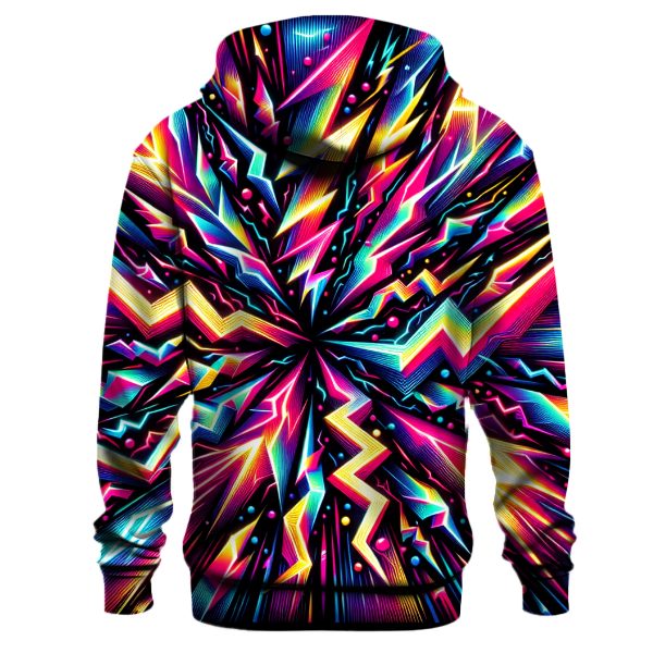 Retro Lightning Design Hoodie Pullover Hoodies