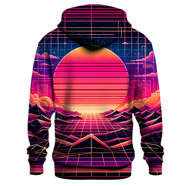 Electric Synthwave Sunset Hoodie