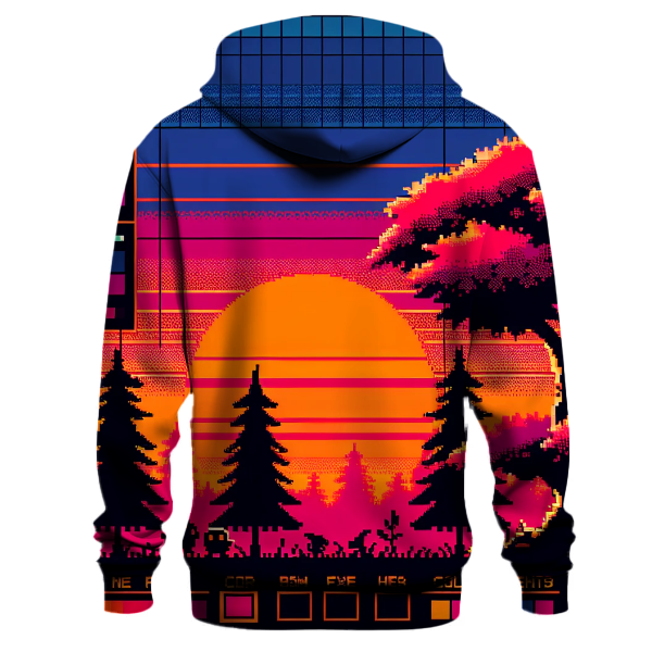 Pixelated Sunset Adventure Hoodie