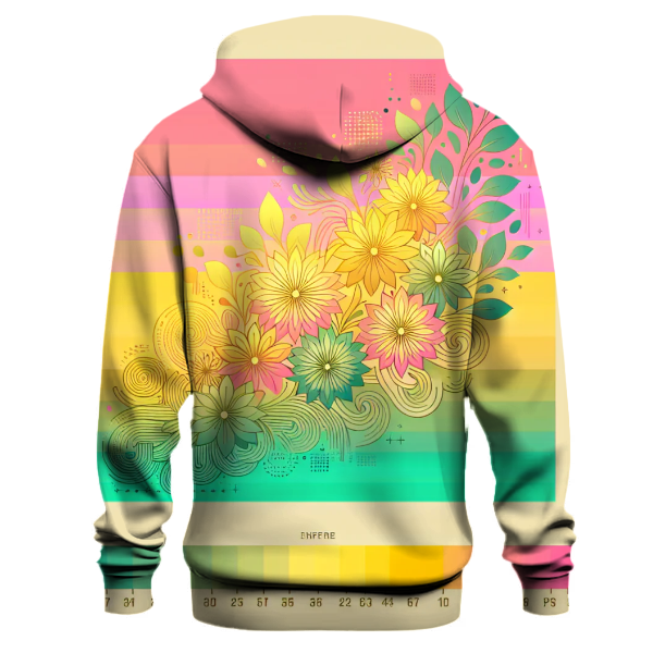 Floral Burst Gradient Hoodie Hoodie Trends