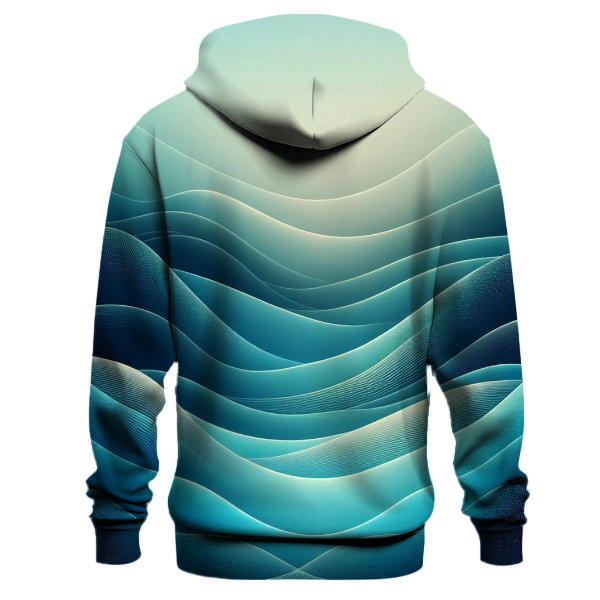 Ethereal Ocean Wave Gradient Hoodie Lightweight Hoodies