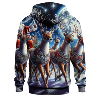 Santa and His Reindeer Squad Hoodie