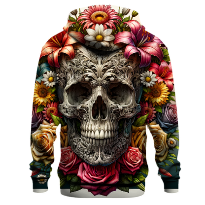 Floral Skull Elegance Hoodie