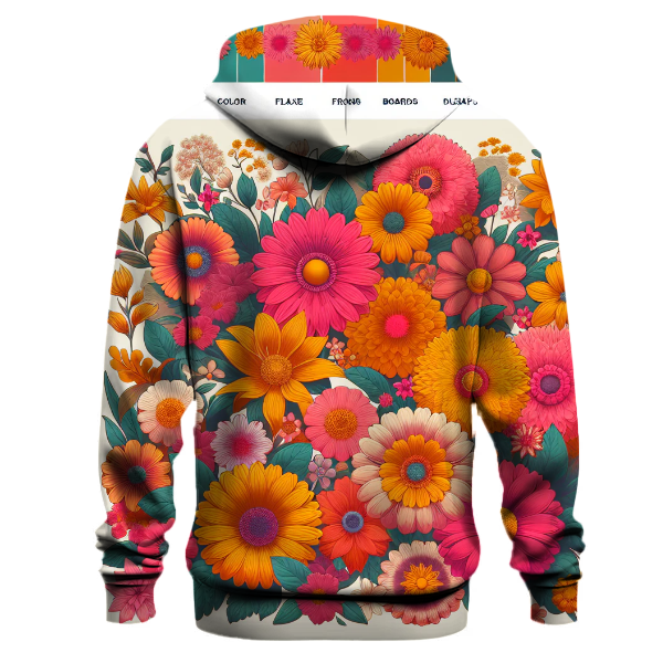 Bright Floral Groove Hoodie