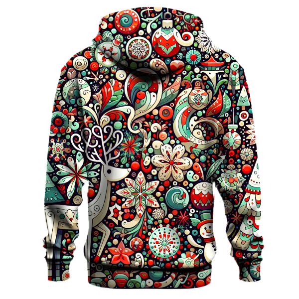 Funky Christmas Sweater Patterns Hoodie