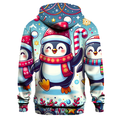 Whimsical Penguin Parade Hoodie