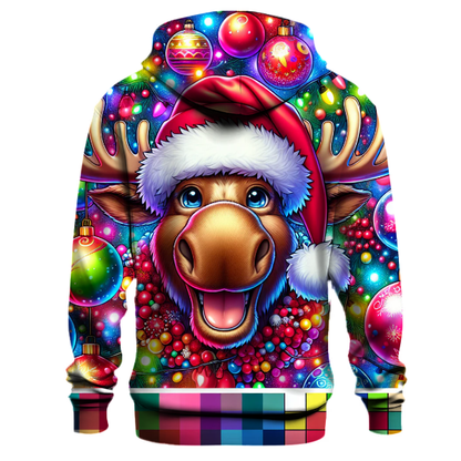 Joyful Holiday Moose Hoodie