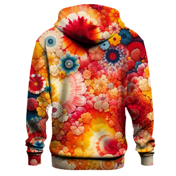 Fiery Floral Delight Hoodie