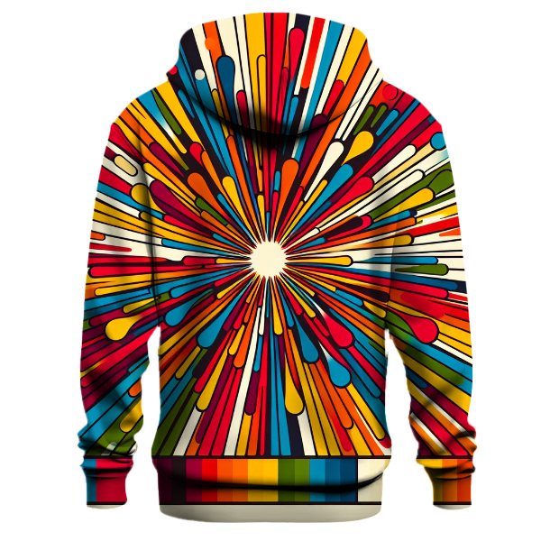 Funky 70s Rainbow Burst Hoodie