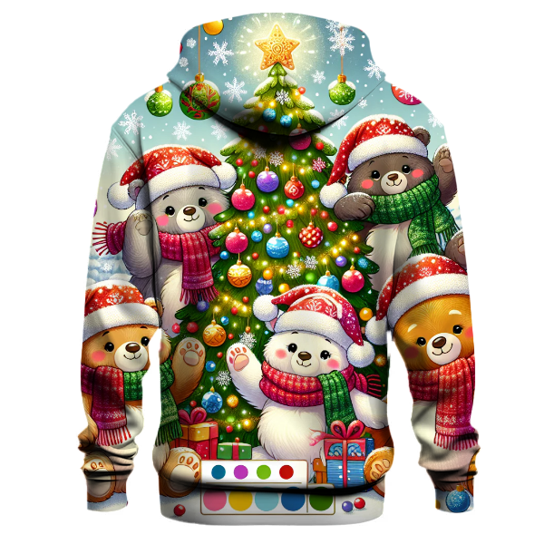 Jolly Christmas Bear Friends Hoodie