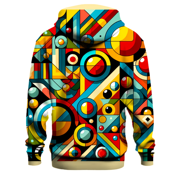 Colorful Geometric Symphony Hoodie