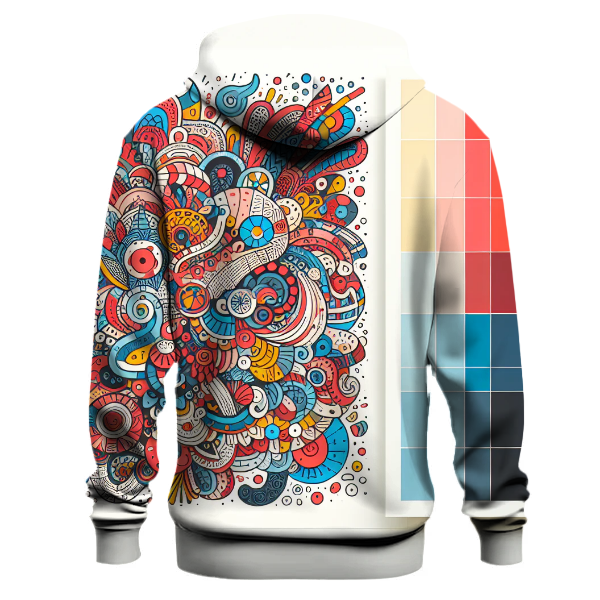 Whimsical Doodle Art Hoodie Graphic Hoodies