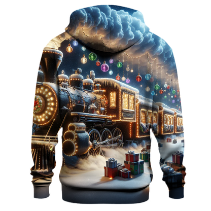 Vintage Christmas Train Hoodie