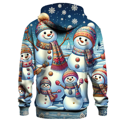 Merry Snowman Family Hoodie