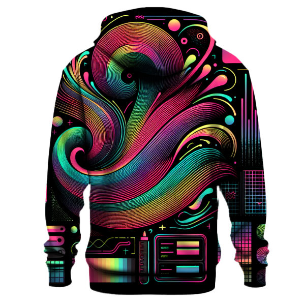 Bold Neon Wave Hoodie